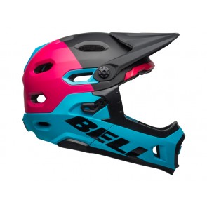 BELL SUPER DH MIPS SPHERICAL unhinged matte gloss black berry blue kask-L