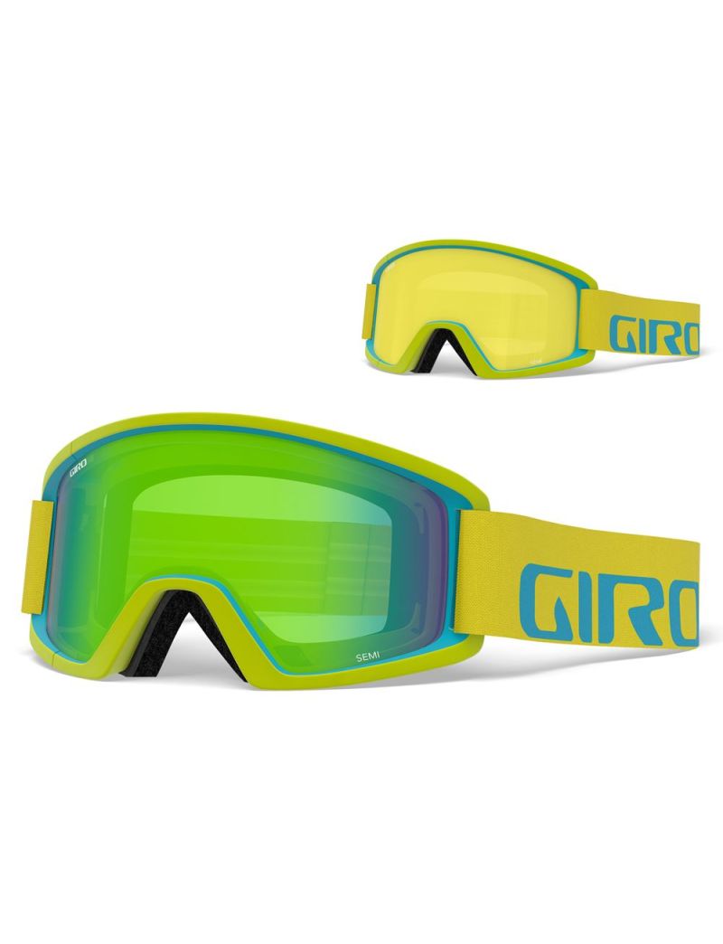 Gogle zimowe GIRO SEMI CITRON ICEBERG APEX (Szyba lustrzana kolorowa LODEN GREEN 26% S2 + Szyba kolorowa YELLOW 84% S0) (NEW) 