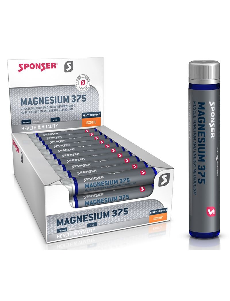 Magnez SPONSER MAGNESIUM 375 Exotic w ampułkach (pudełko 30 ampułek x 25g) (NEW).