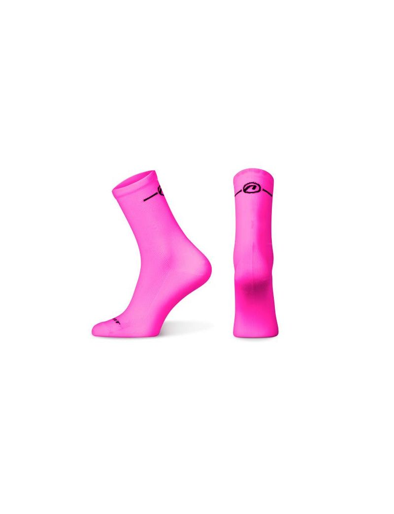 Accent Skarpetki kolarskie Pure Long, różowo fluo-czarne, rozmiar XL (45-46)