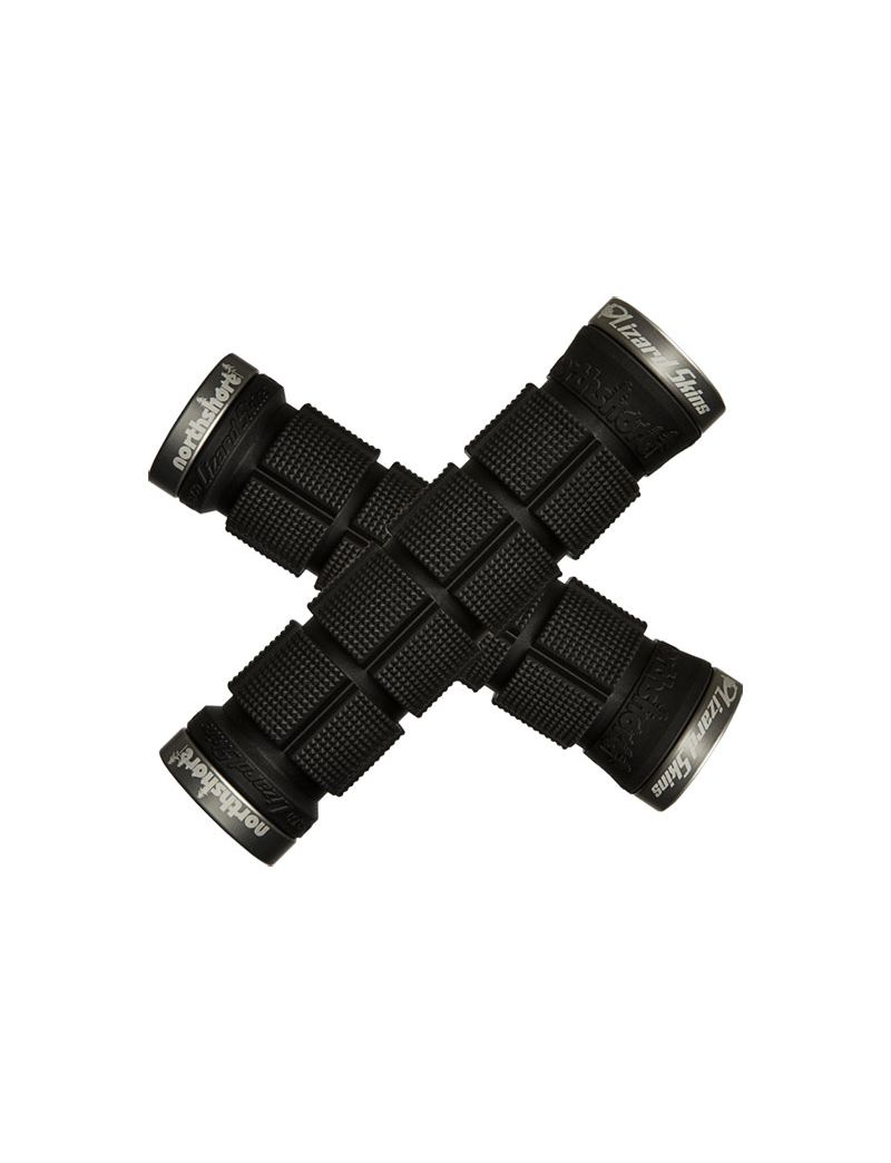 Chwyty kierownicy LIZARDSKINS NORTHSHORE LOCK-ON klamry szare 130mm czarne (NEW) 