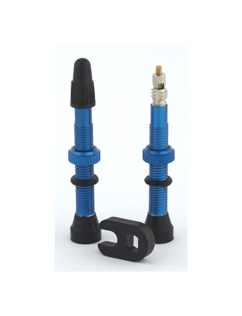 Trezado zawory bezdętkowe Presta 2 szt. Niebieskie
