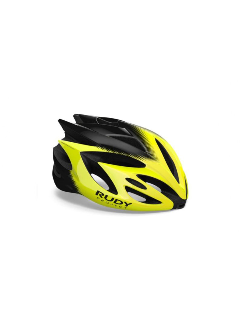 Kask RUDY PROJECT Rush Yellow Fluo - Black Shiny Daszek VISOR 