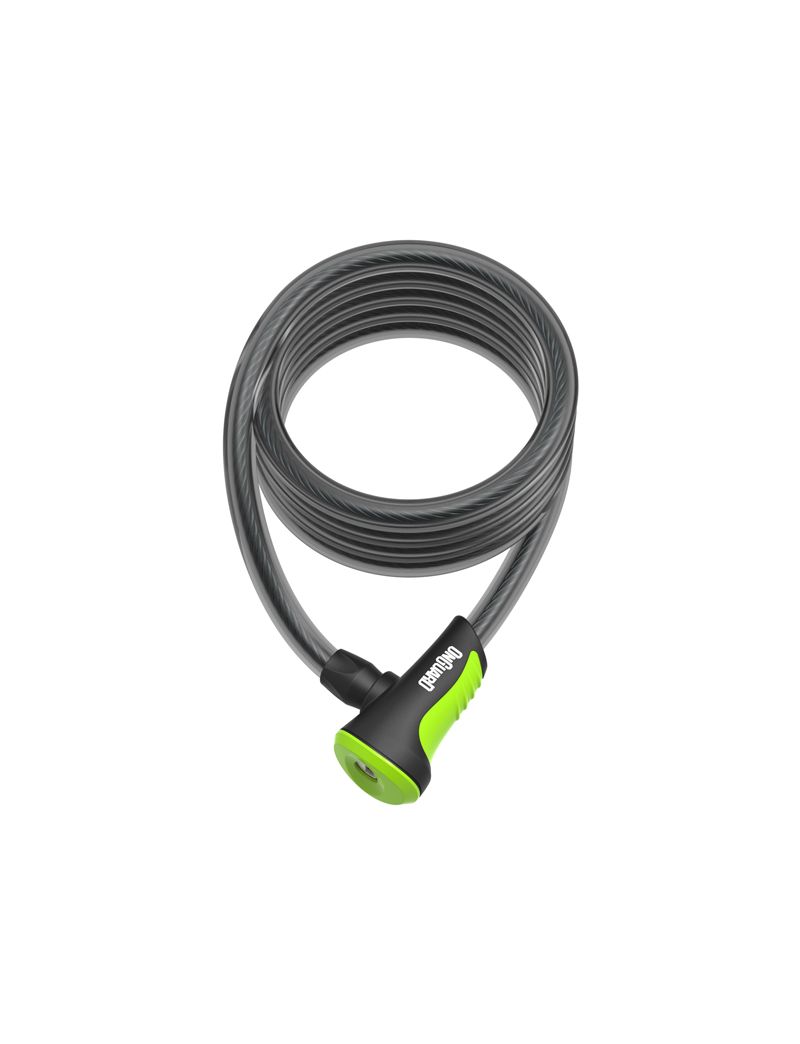 Zapięcie rowerowe ONGUARD NEON 8157GR Linka - 10mm 180cm - uchwyt + 2 x Klucze z kodem zielone 