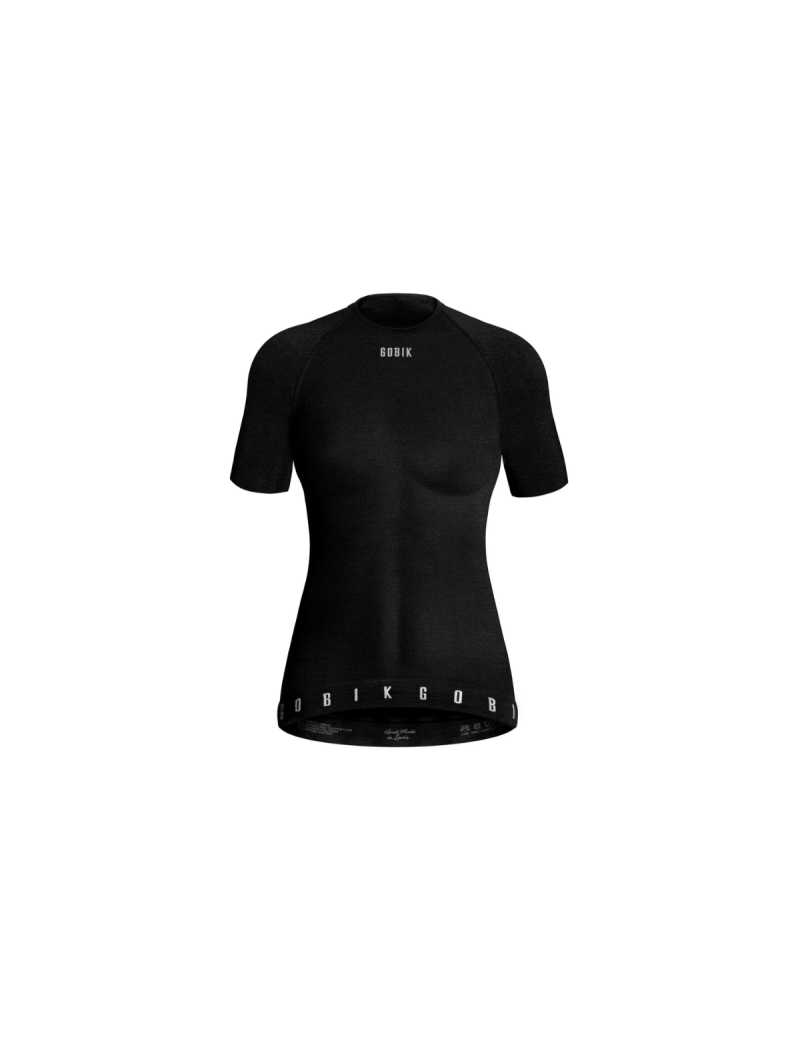Koszulka termiczna z krótkim rękawem GOBIK Winter Merino Black Damska