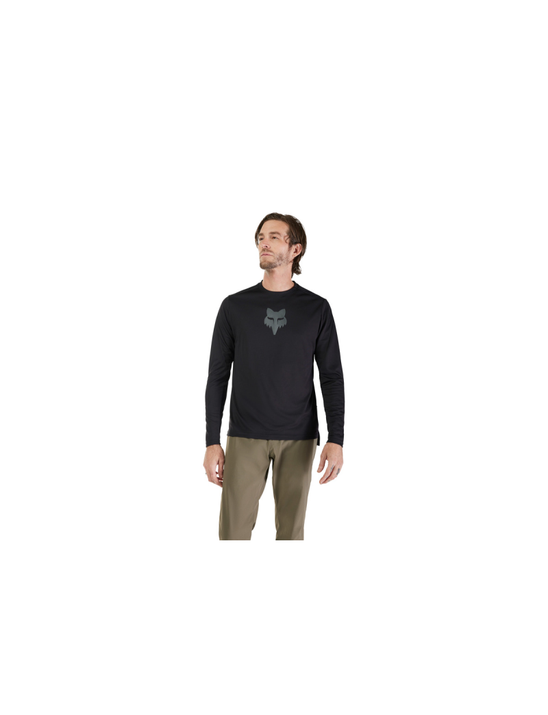 Koszulka Rowerowa z Długim Rękawem FOX Ranger Head Black