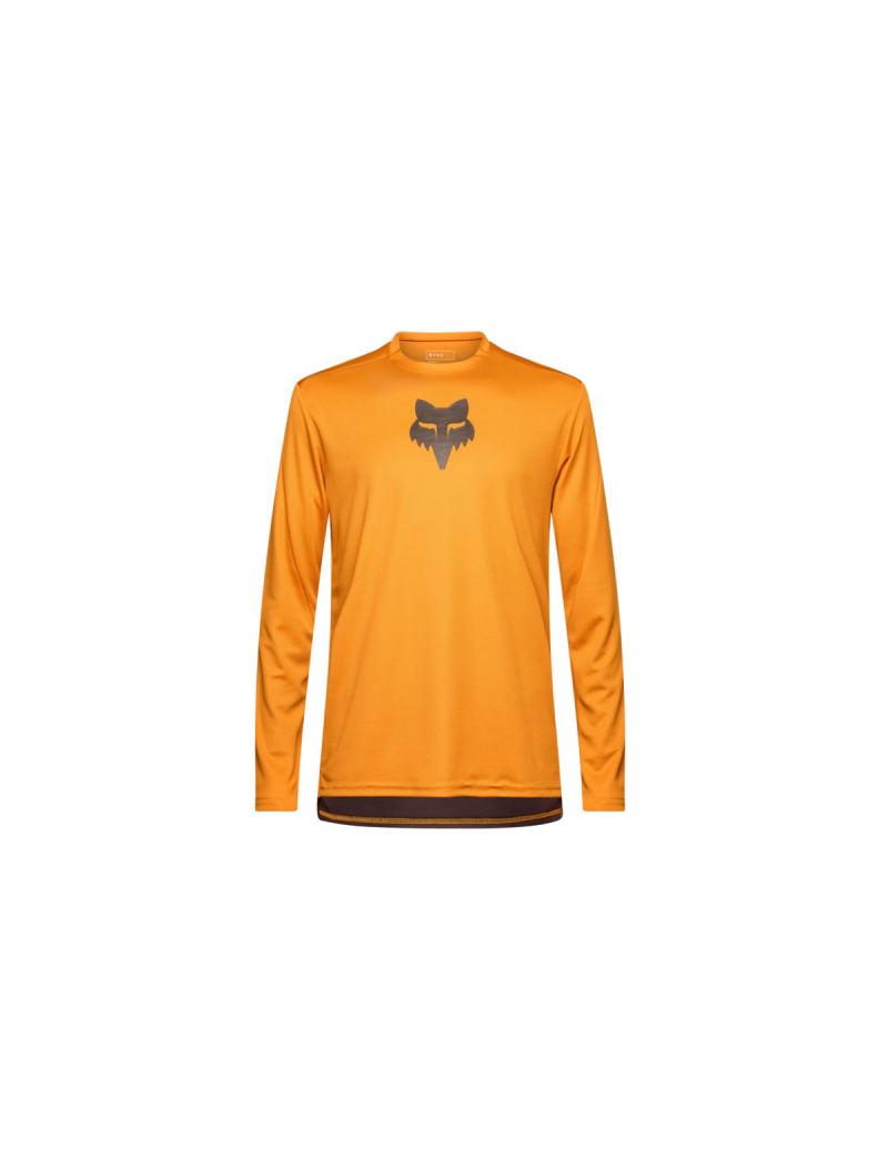 Koszulka Rowerowa z Długim Rękawem FOX Ranger Head Caramel