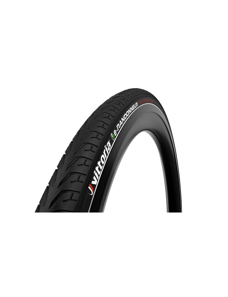 Vittoria Opona e-Randonneur G2.0 700x40C czarna, drutowa, odblask 