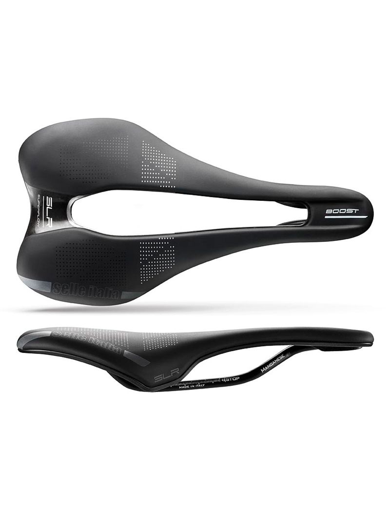 Siodło SELLE ITALIA SLR BOOST TM SUPERFLOW S (id match - S3) manganese tube 7, duro-tek, soft touch, czarne (NEW) 