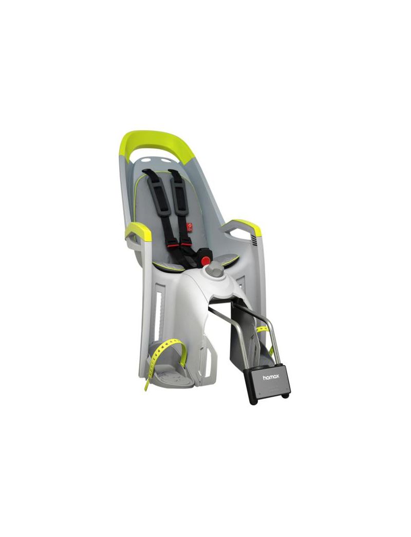 Hamax Fotelik row. AMAZE szaro-limonkowy, szara wyściółka (mocowanie z kluczykiem) 