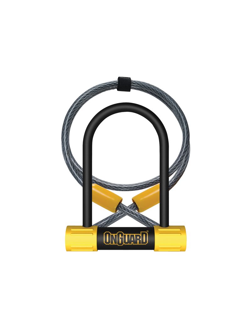 Zapięcie rowerowe ONGUARD Bulldog Mini DT 8015 U-LOCK - 13mm 90mm 140mm - 5 x Klucze z kodem + linka 10mm 120cm 