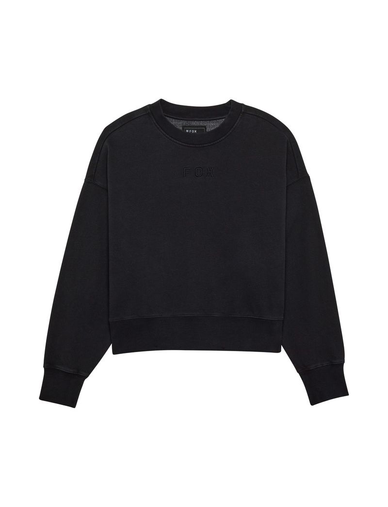 Fox Bluza Damska  Wordmark Oversized Fleece Crew Black Xs