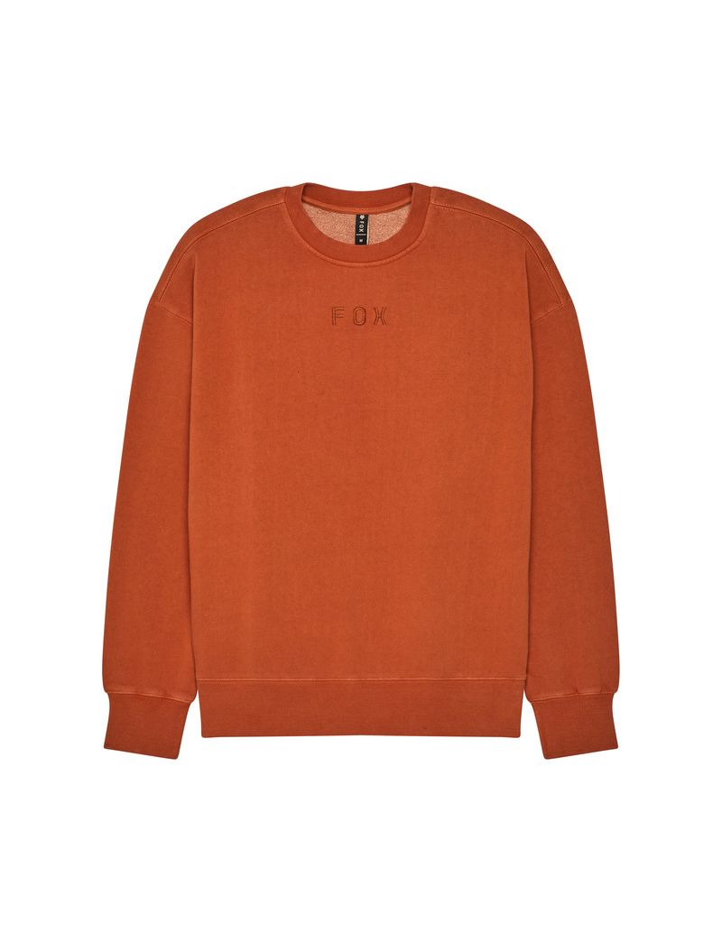 Fox Bluza  Wordmark Oversized Fleece Crew Cognac M