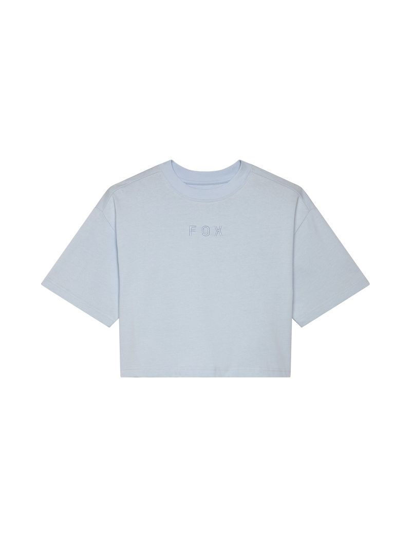 Fox T-shirt Damski  Wordmark Os Crop Pale Blue M