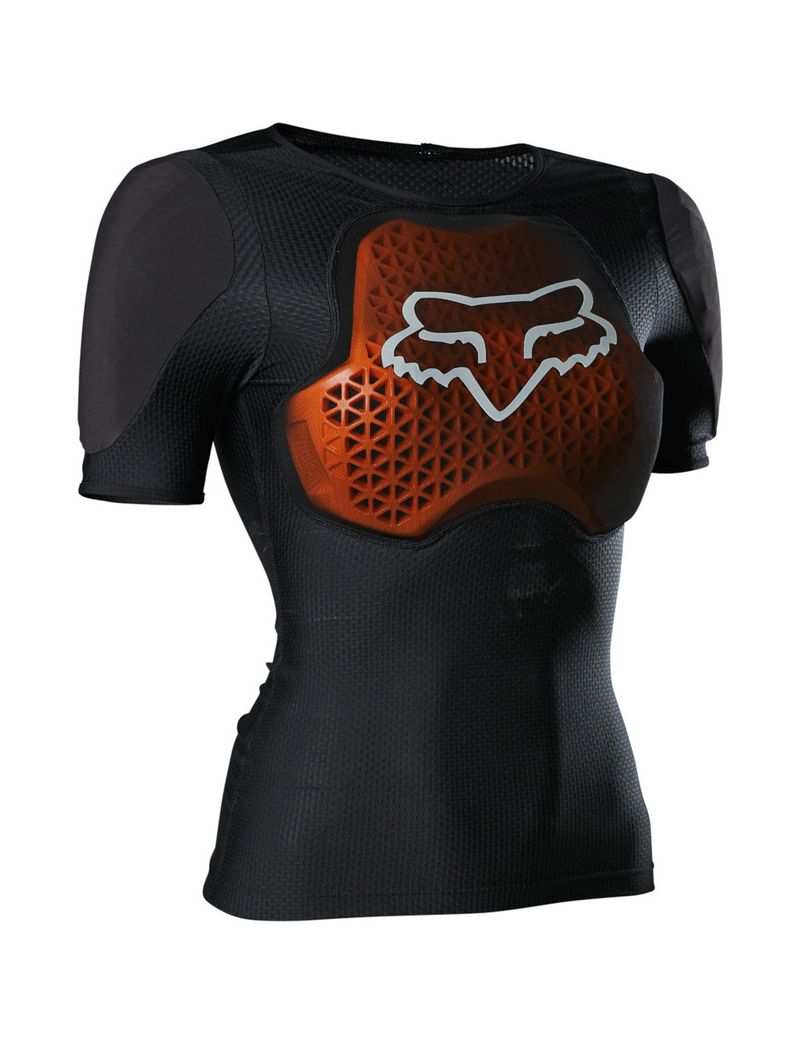 Fox Koszulka Rowerowa Z Ochraniaczami Damska  Baseframe Pro Black L