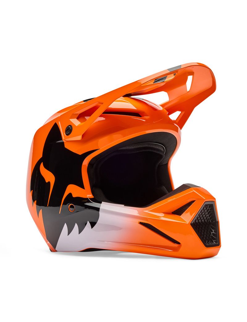 Fox Kask Motocyklowy Junior  V1 Shield Fluo Orange Ym