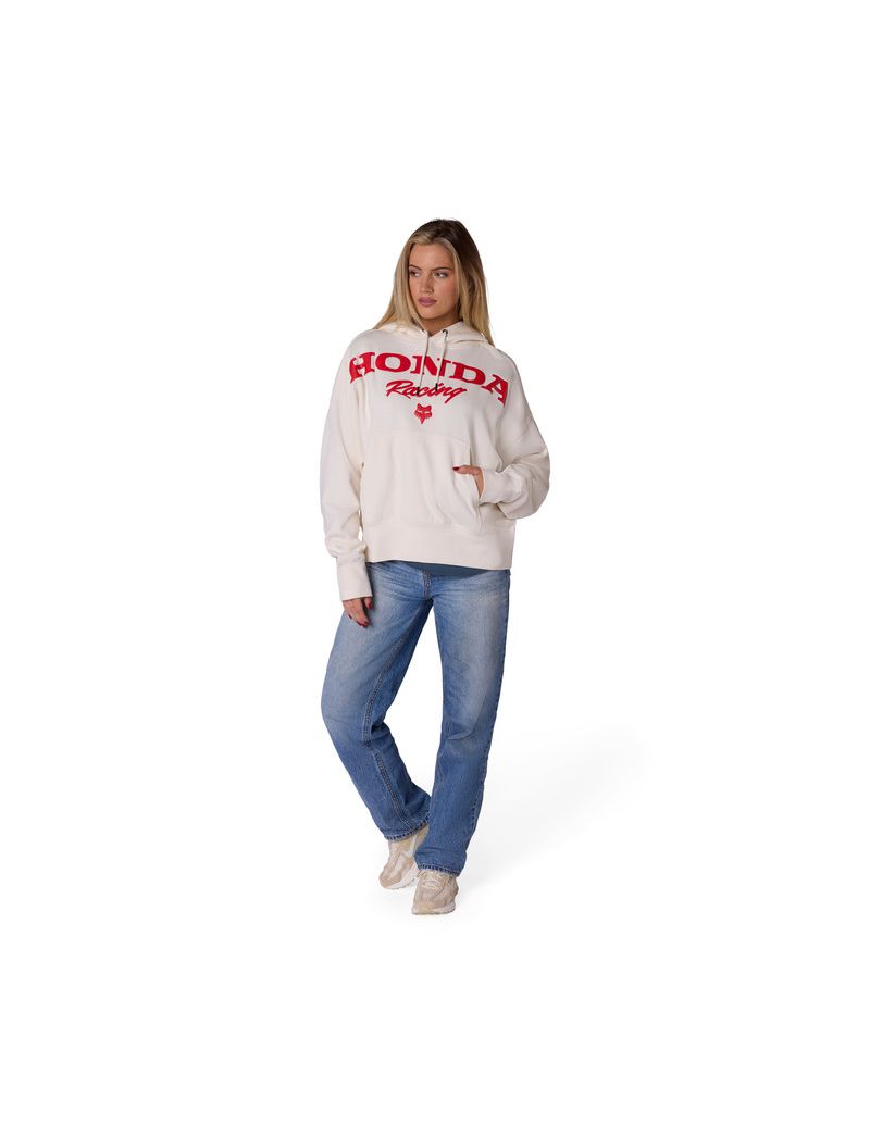 Fox Bluza Z Kapturem Damska  Honda Fleece Po Off White Xs
