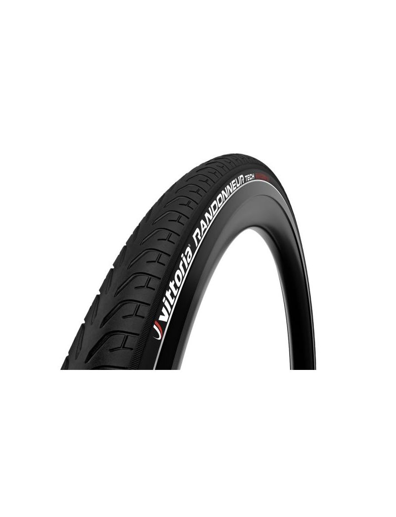 Vittoria Opona Randonneur Tech G2.0 700x28C, czarna, drutowa, odblask 