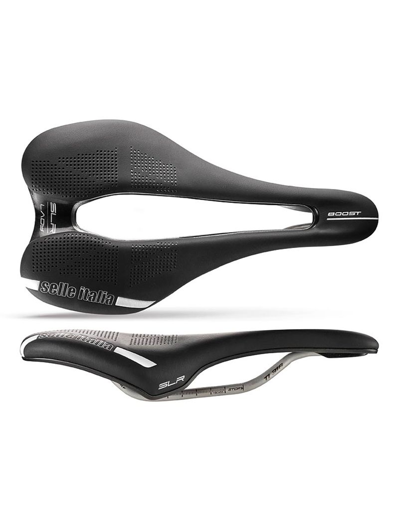 Siodło SELLE ITALIA SLR BOOST LADY SUPERFLOW L (id match - L3) ti 316 tube 7, fibra-tek, czarne (NEW) 