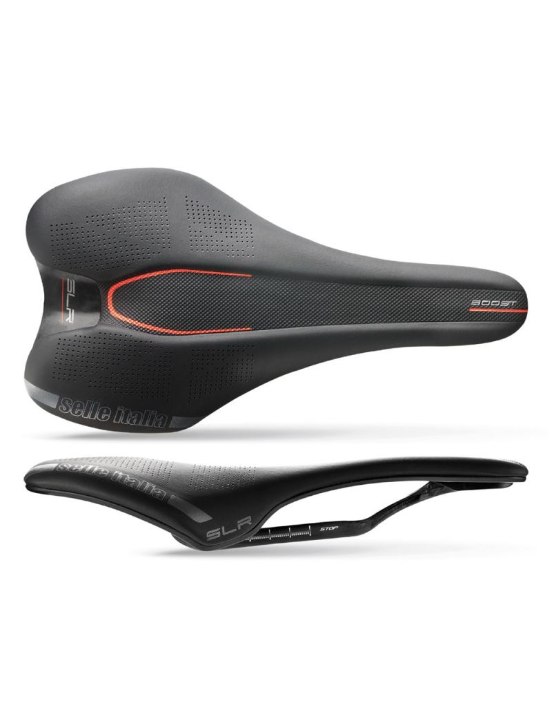 Siodło SELLE ITALIA SLR BOOST KIT CARBONIO L (id match - L1) carbon/keramic 7x9, fibra-tek, czarne (DWZ)