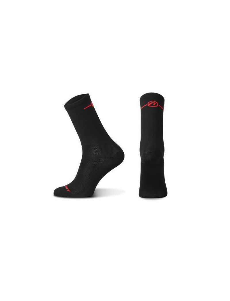 Accent Skarpetki kolarskie Pure Long, czarno-czerwone, rozmiar S (36-38) 