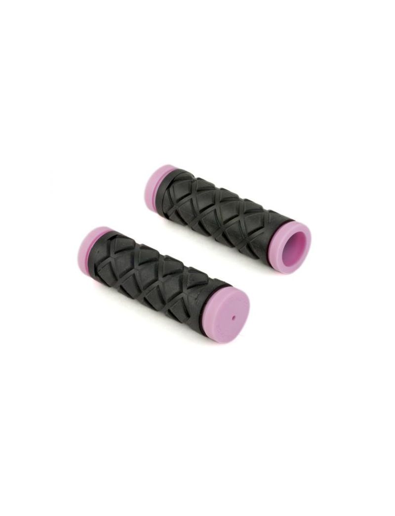 Chwyty kierownicy AUTHOR JUNIOR R5 100mm czarno-różowe(fluo) 