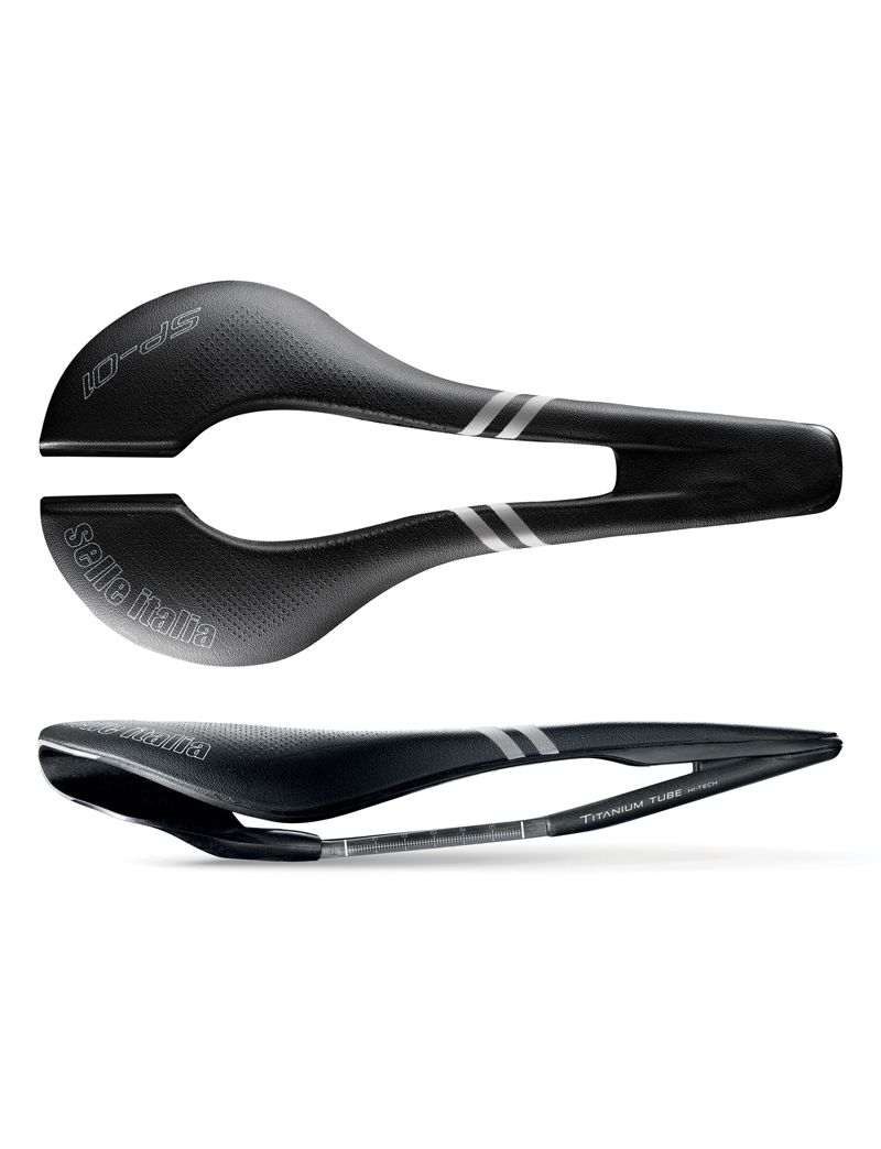 Siodło SELLE ITALIA SP-01 TITANIUM SUPERFLOW L (id match - L3) ti 316 tube 7, fibra-tek, czarne (NEW)