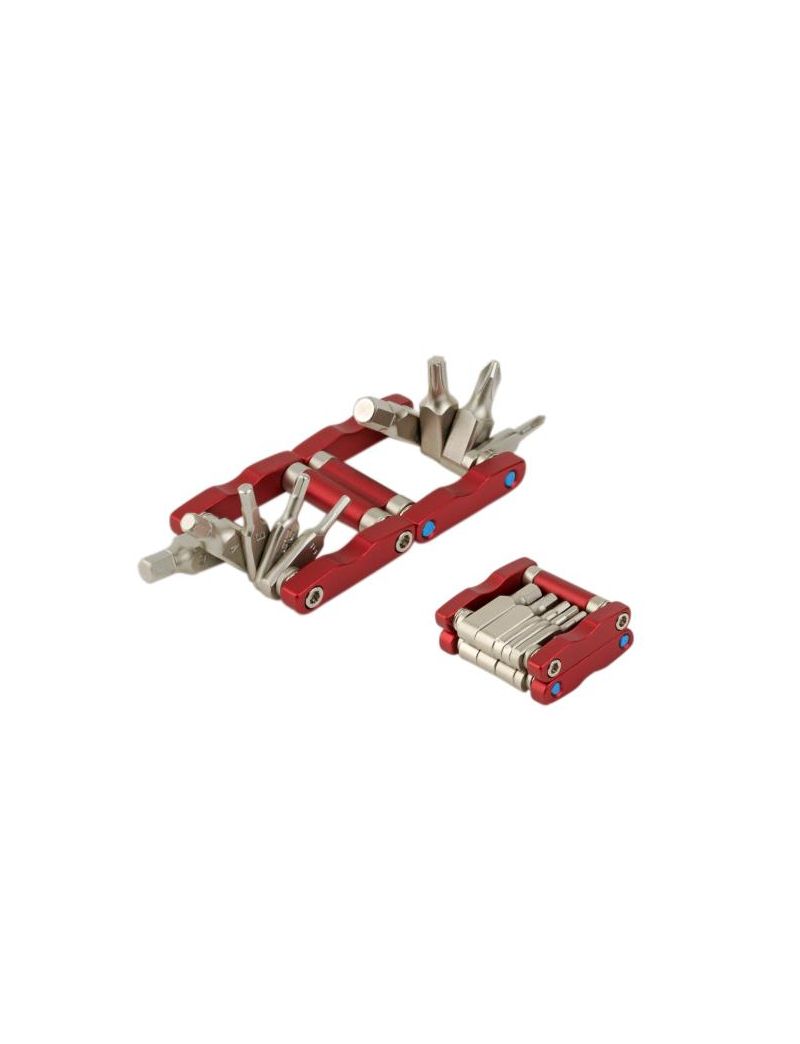 Klucze zestaw AUTHOR EXPERT 9 czerwono-srebrne 