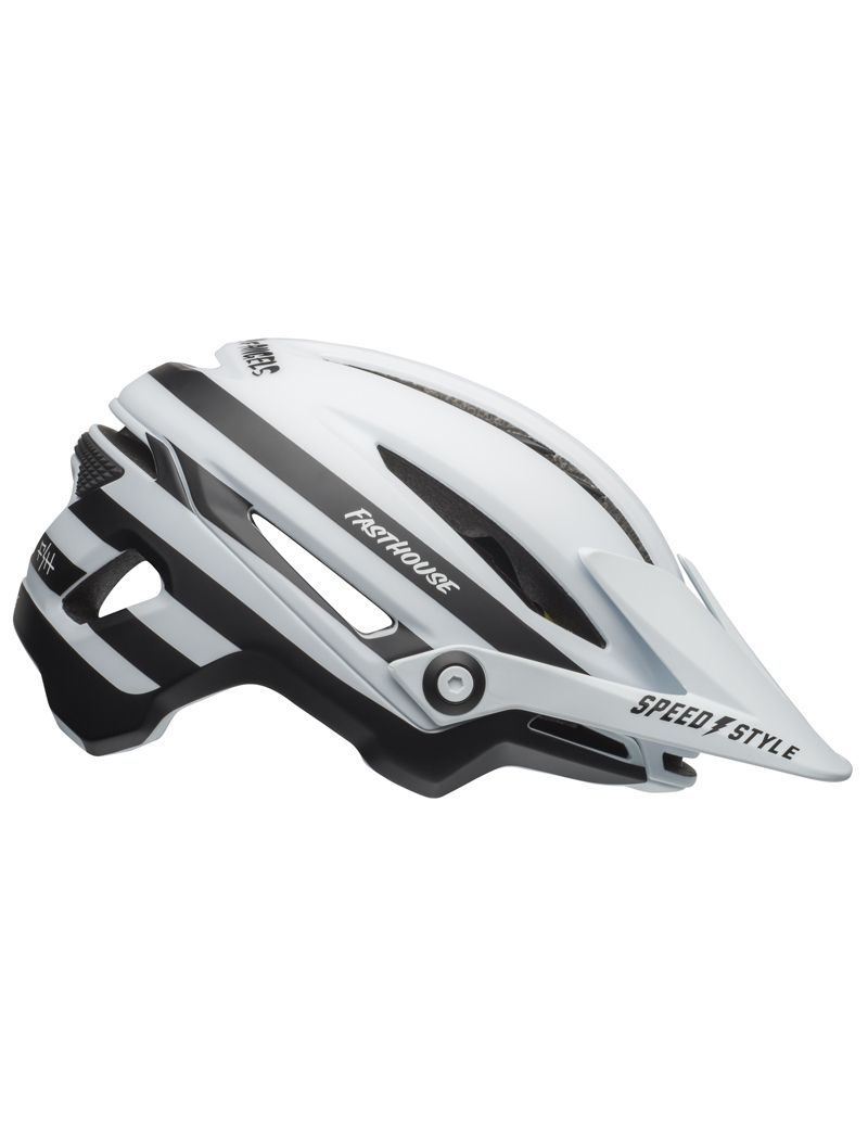 BELL SIXER INTEGRATED MIPS fasthouse stripes matte white black kask-L