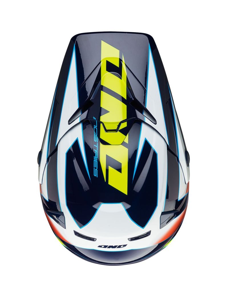 ONE INDUSTRIES ATOM XWING HELMET WHT/NAV/CHAR M 