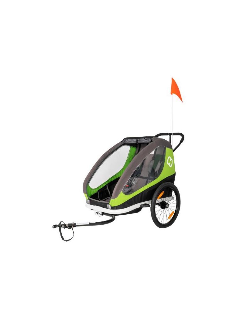 Hamax Przyczepka rowerowa TRAVELLER TWIN zielono-szara 