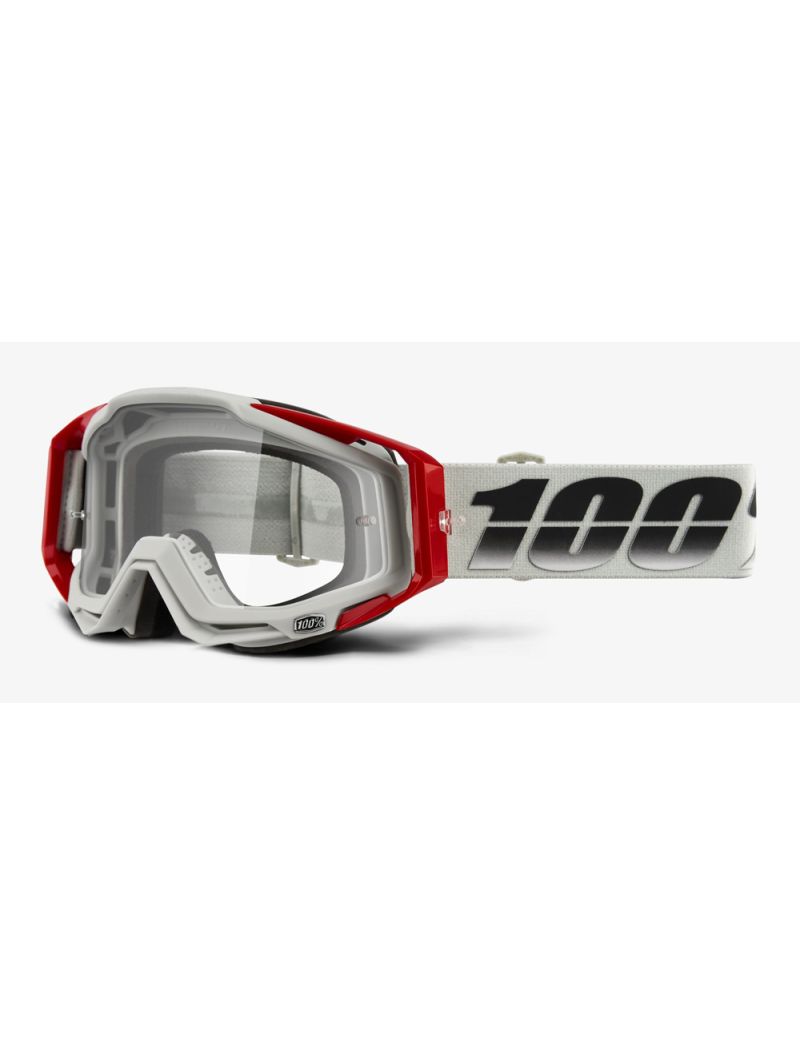 Gogle 100% RACECRAFT SUEZ (Szyba Przezroczysta Anti-Fog + 10 Zrywek)