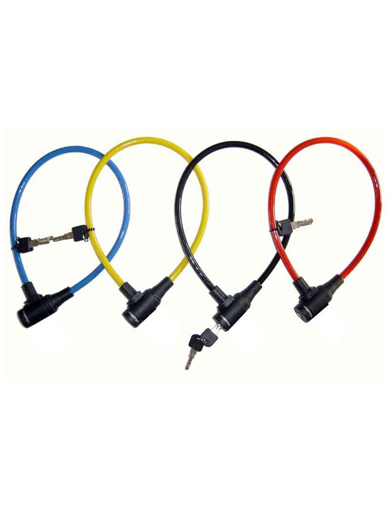 Zapięcie rowerowe MASTERLOCK QUANTUM 8169 8mm 65cm KLUCZYK zestaw mix kolorów pudełko 6szt. 