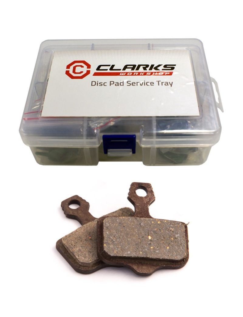 Klocki hamulcowe CLARKS dla AVID/SRAM (Avid Elixir 1, 3, 5, 7, Elixir R, Elixir CR, Sram XX-XO), Pudełko 25 par, Organiczne