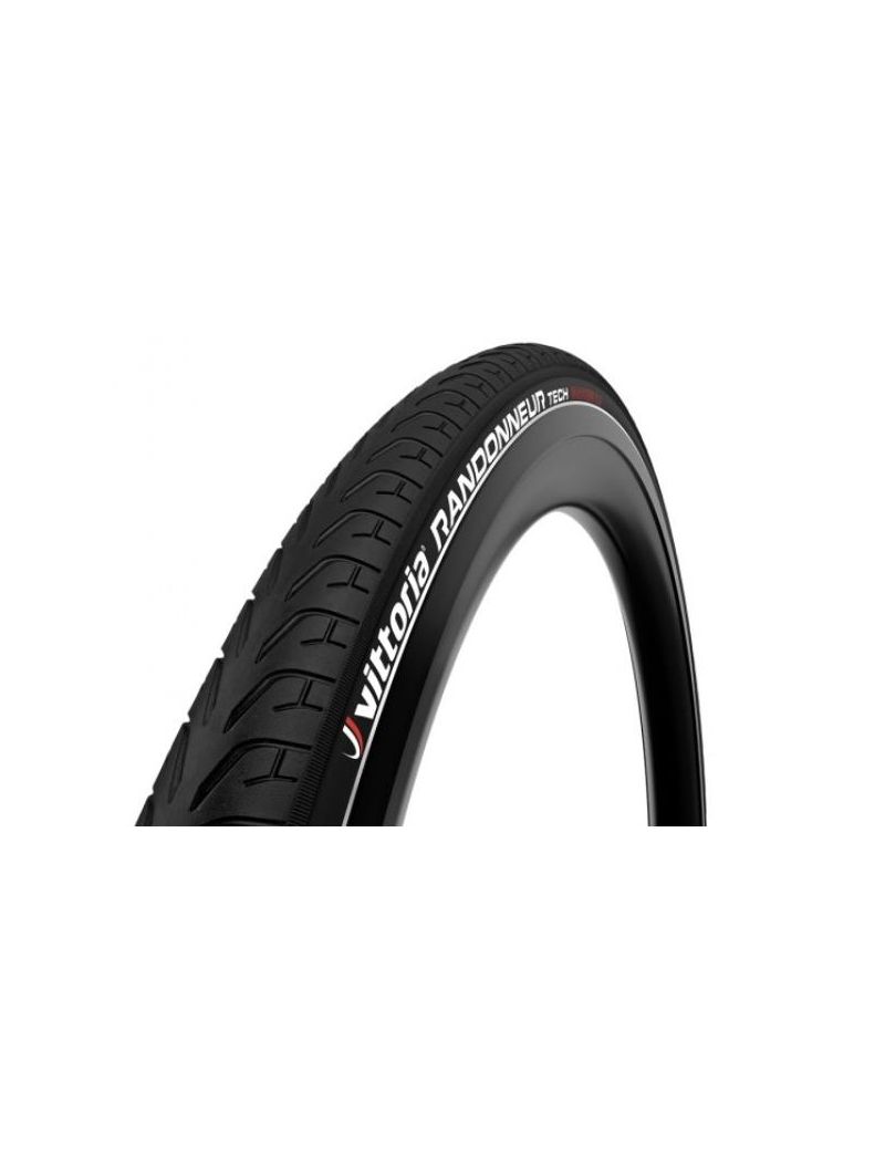 Vittoria Opona Randonneur Tech G2.0 700x35C, czarna, drutowa, odblask 