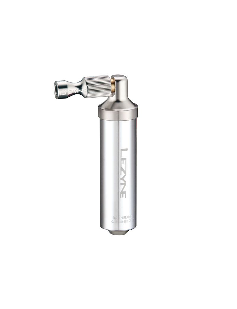 Pompka ręczna LEZYNE ALLOY DRIVE CO2 + 1x nabój gazowy 16g srebrna (NEW) 