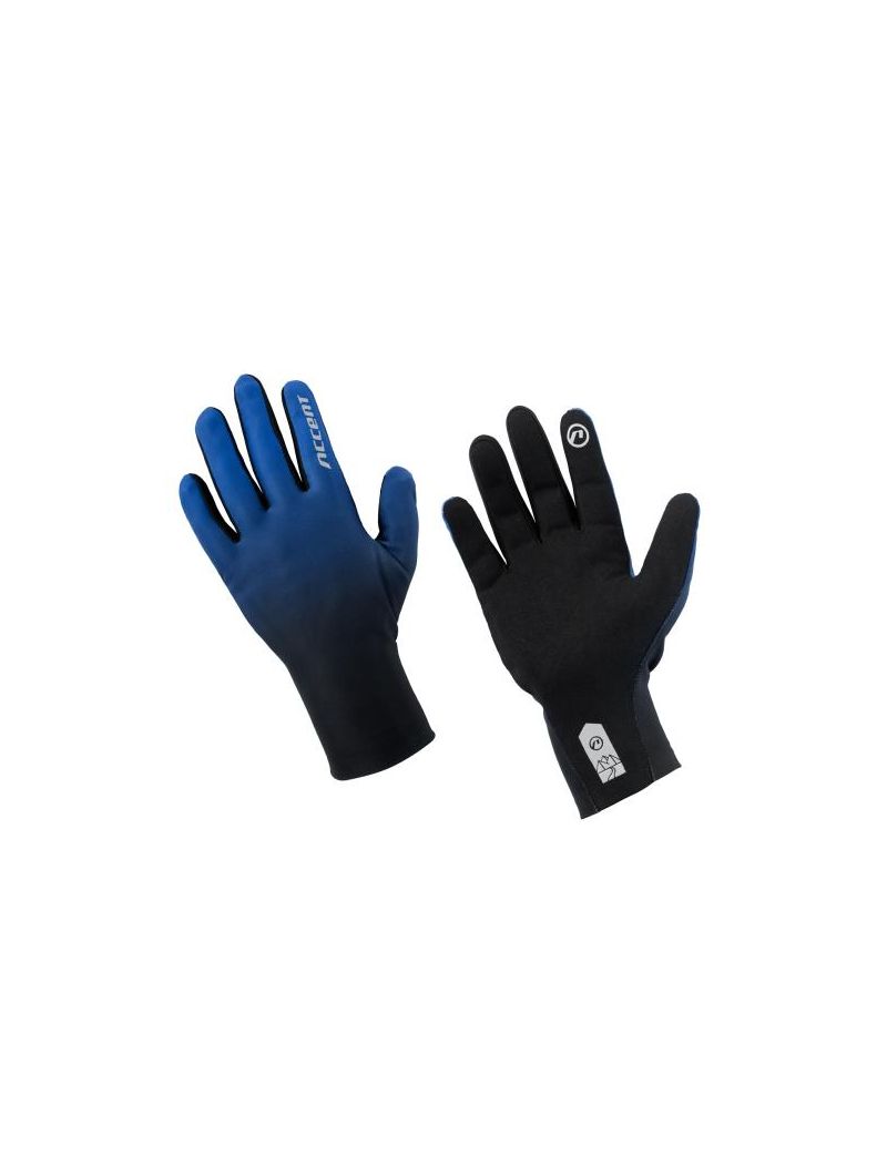 Accent Rękawiczki z długimi palcami Pure Long, niebiesko-czarne, M 
