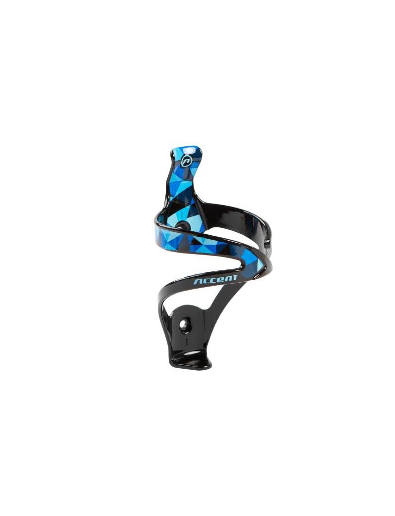 Accent Koszyk na bidon Mosaic czarno-niebieski, tworzywo