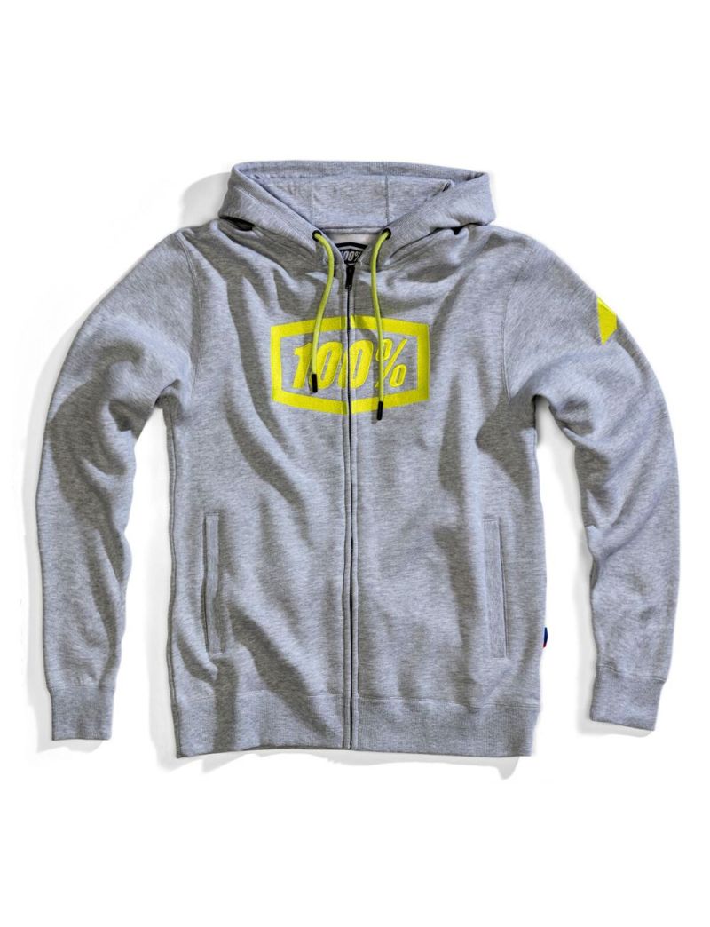 Bluza męska 100% SYNDICATE Hooded Zip Sweatshirt Grey Heather roz. L (NEW) 