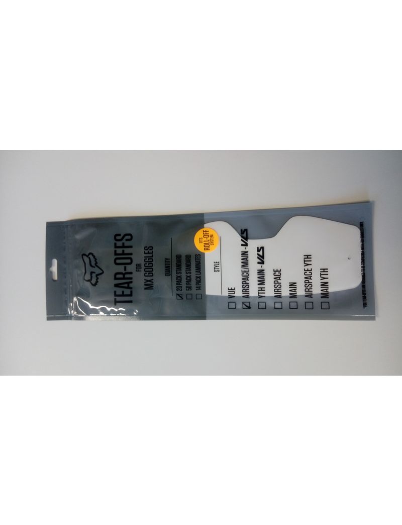 Zrywki Tear-off Do Gogli Fox Airspace/main Ii Std Tear Off Clear