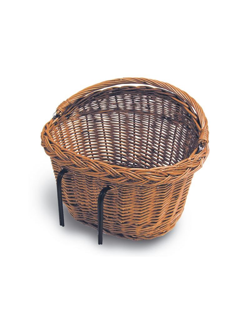 Kosz na kierownicę/bagażnik BASIL DETROIT mocowanie na haki, wiklinowy brązowy (NEW) 