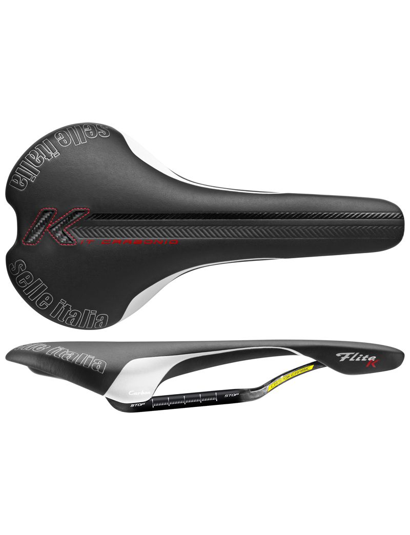Siodło SELLE ITALIA FLITE KIT CARBONIO L (id match - L1) carbon/keramic 7x9, fibra-tek, 180g czarne (NEW) 