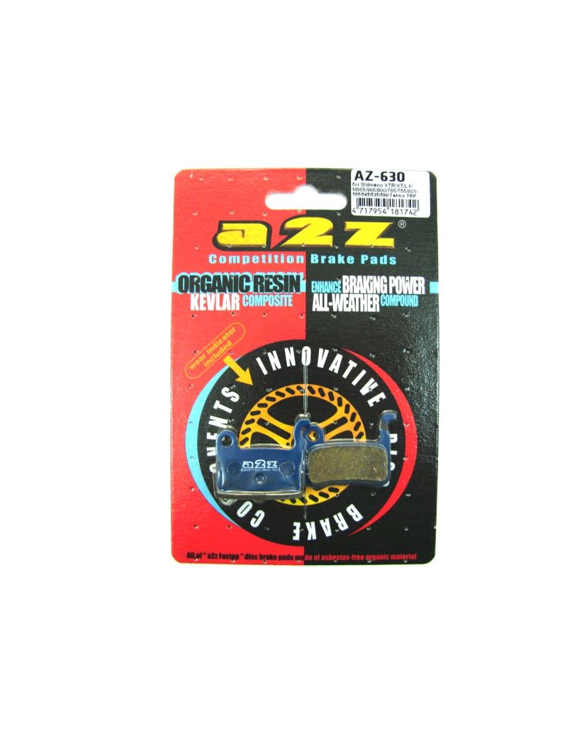 Klocki hamulcowe a2z Blue AZ-630 Shimano BR-M975/975P/966/965/800/776/775/765/  755/601/596/595/585/545/535/T665/  605/601/R505/S501/S500/Tektro TRP Dash carbon