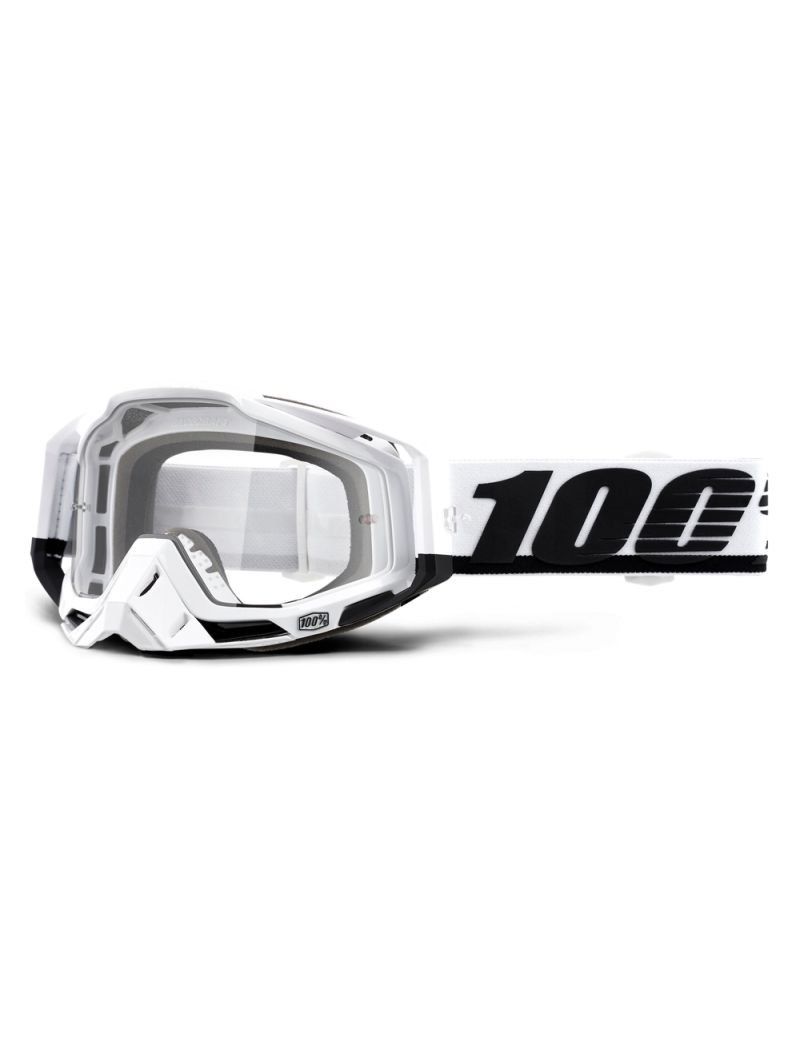 Gogle 100% RACECRAFT STUU (Szyba Przezroczysta Anti-Fog + 10 Zrywek)