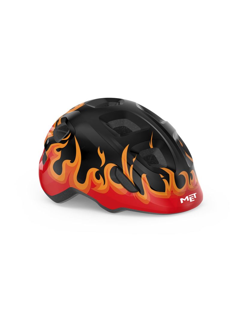 Kask MET Hooray "Płomienie" czarny