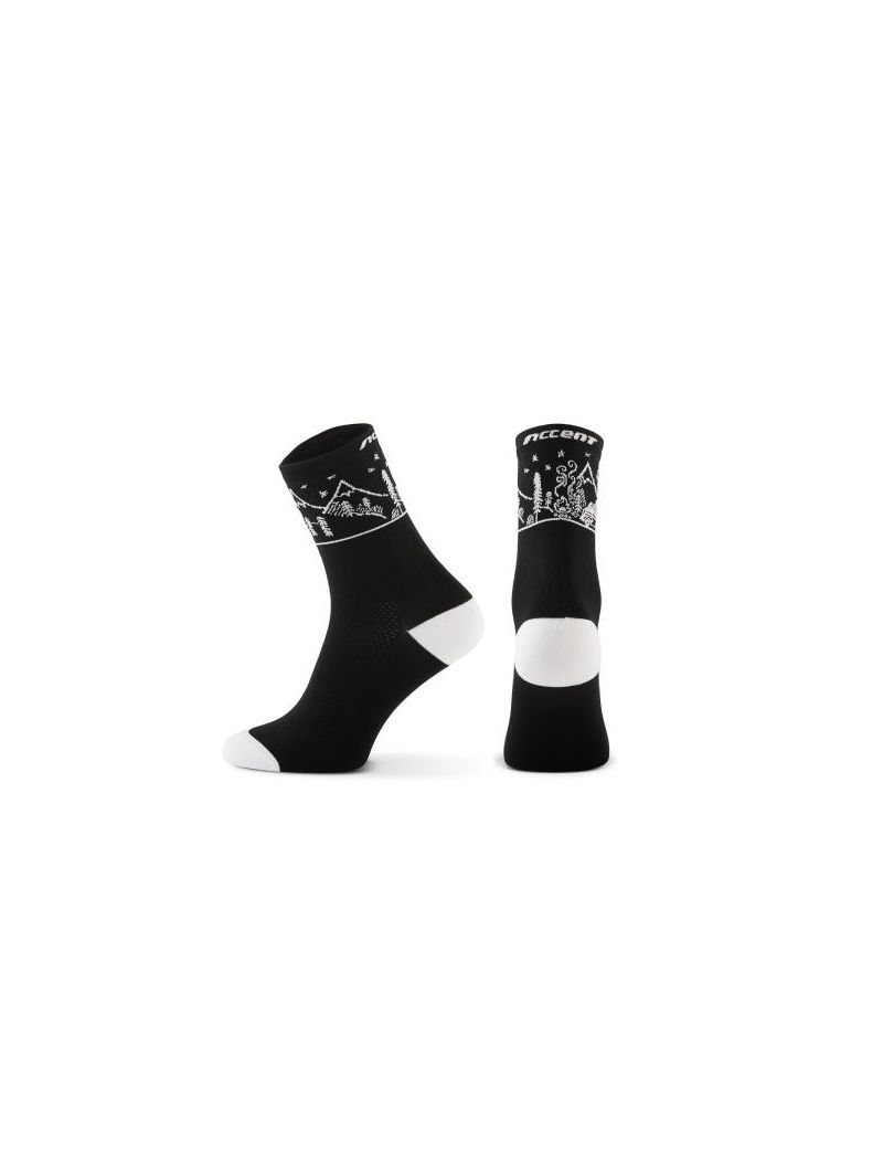 Skarpetki ACCENT Campvibe czarny-biały S (36-38)