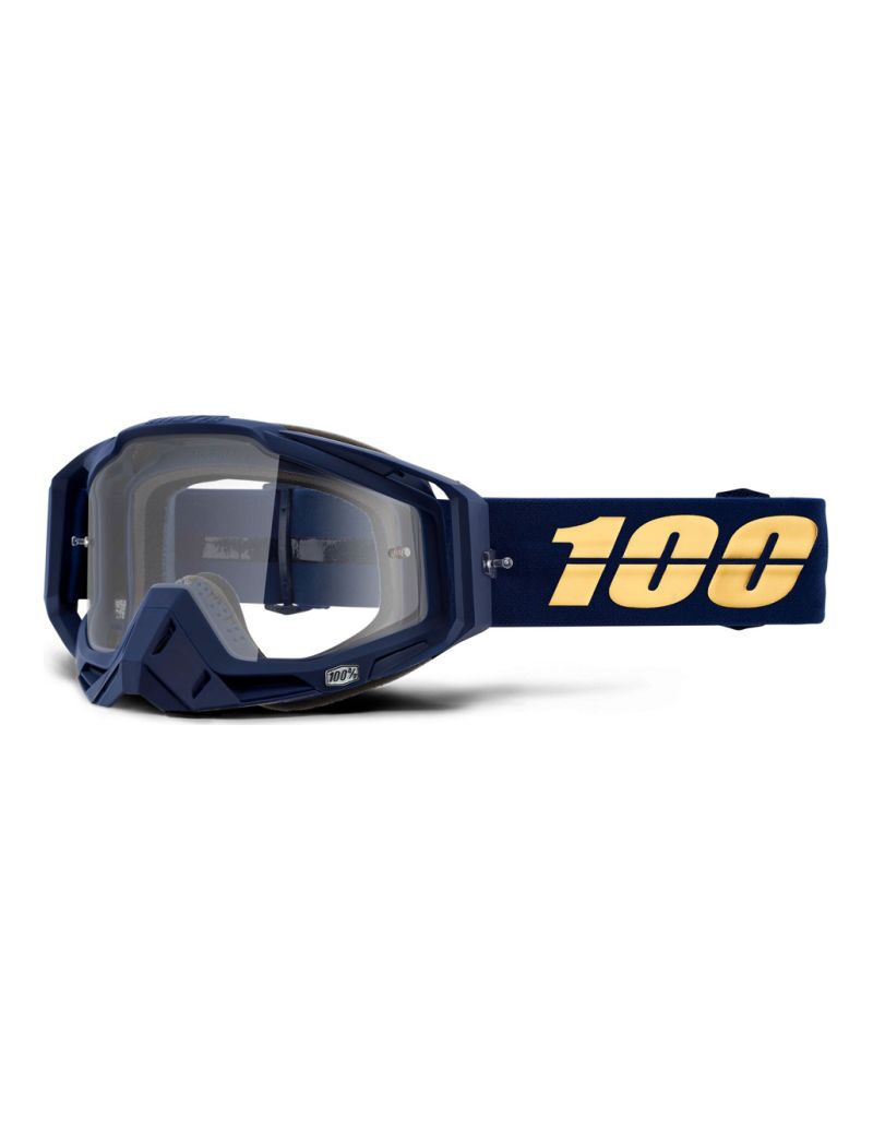 Gogle 100% RACECRAFT BAKKEN (Szyba Przezroczysta Anti-Fog + 10 Zrywek)