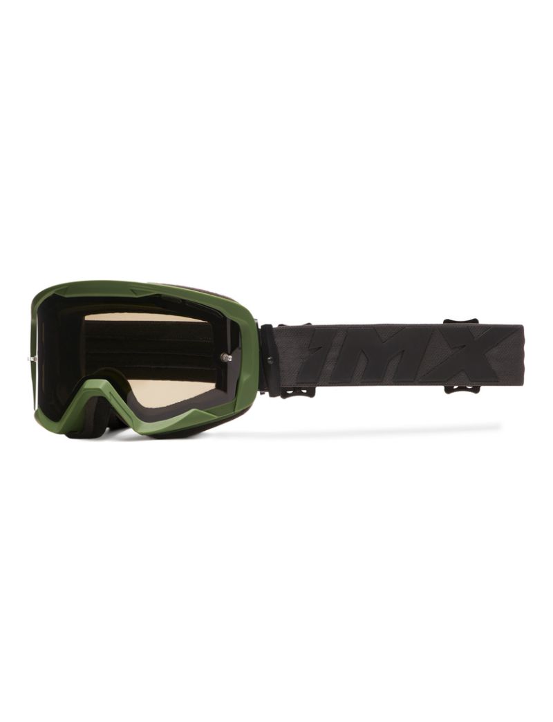 Gogle IMX Endurance Flip Green Matt/Black (szyba dark smoke + clear)