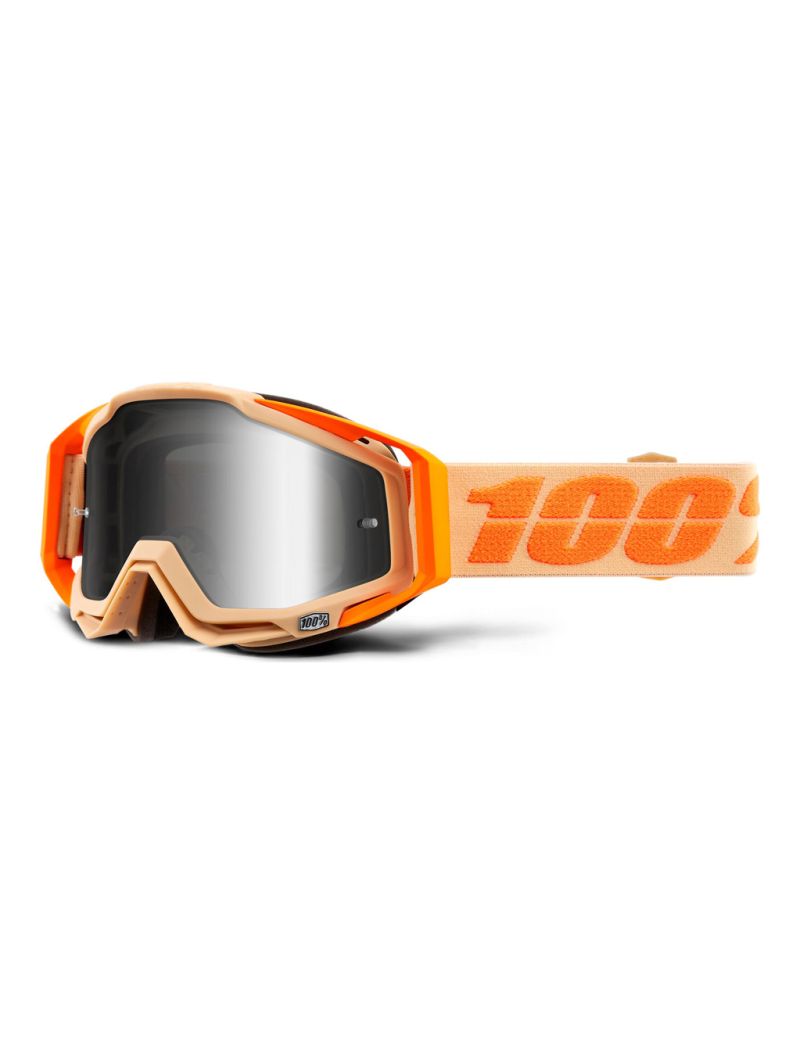 Gogle 100% RACECRAFT SAHARA (Szyba Srebrna Lustrzana Anti-Fog + Szyba Przezroczysta Anti-Fog + 10 Zrywek)