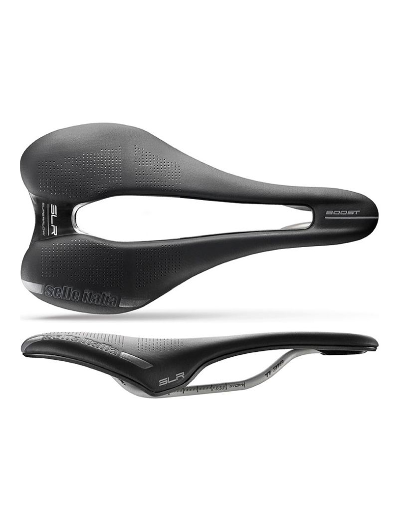 Siodło SELLE ITALIA SLR BOOST SUPERFLOW S (id match - S3) ti 316 tube 7, fibra-tek, czarne (NEW) 